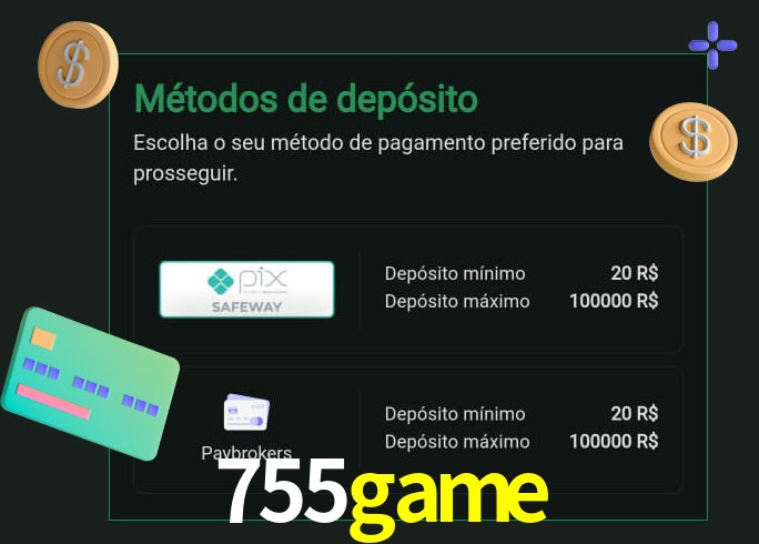 O cassino 755game oferece uma grande variedade de métodos de pagamento